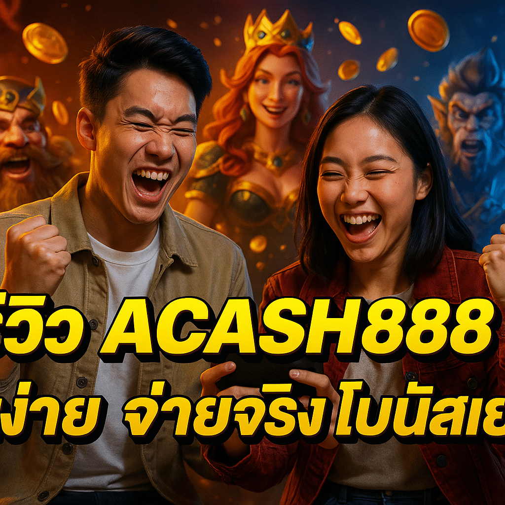 รีวิว ACASH888 เล่นง่าย จ่ายจริง โบนัสเยอะ