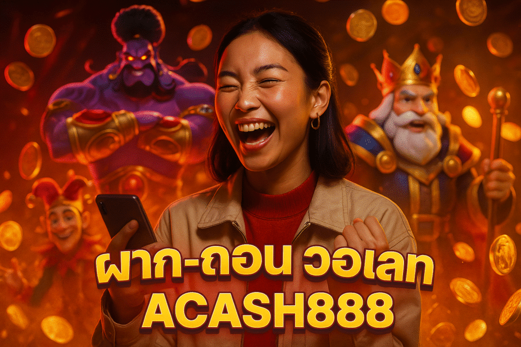 ฝาก-ถอน วอเลท ACASH888 ขั้นตอนง่าย ปลอดภัย