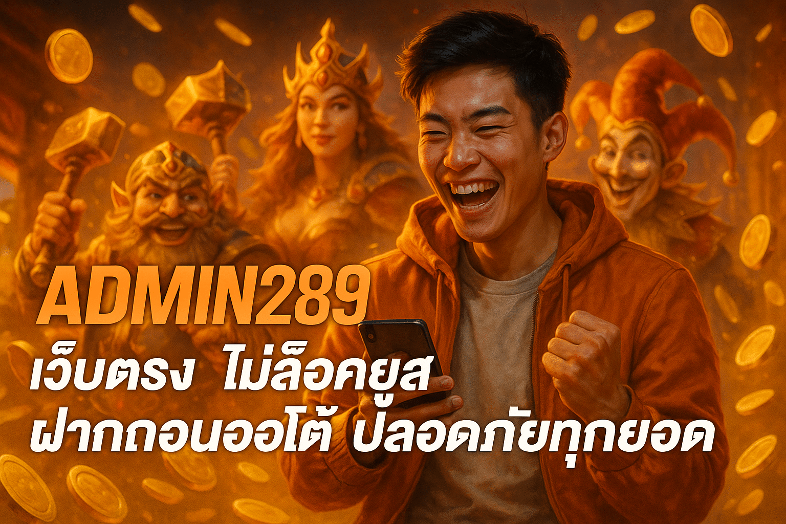 ADMIN289 เว็บตรง ไม่ล็อคยูส ฝากถอนออโต้ ปลอดภัยทุกยอด